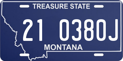 MT license plate 210380J
