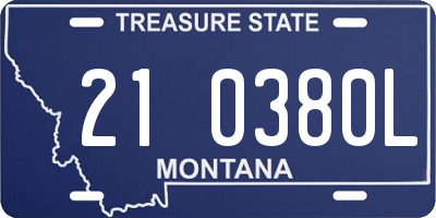MT license plate 210380L