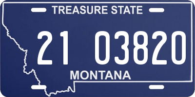 MT license plate 210382O