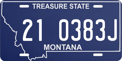 MT license plate 210383J
