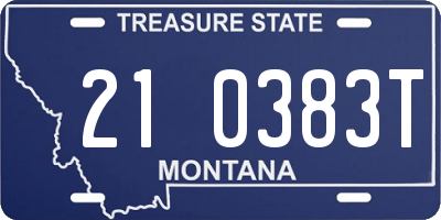 MT license plate 210383T