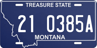MT license plate 210385A