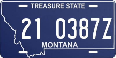 MT license plate 210387Z