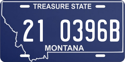 MT license plate 210396B