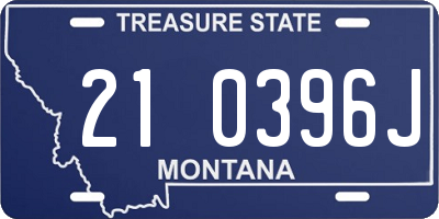 MT license plate 210396J