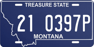MT license plate 210397P