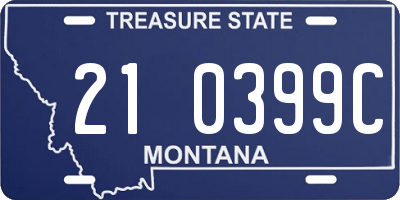 MT license plate 210399C