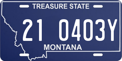 MT license plate 210403Y