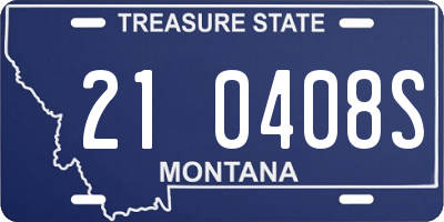 MT license plate 210408S