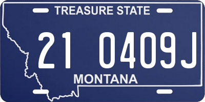 MT license plate 210409J