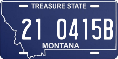 MT license plate 210415B