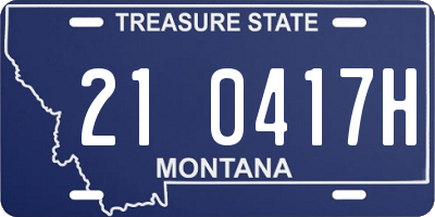 MT license plate 210417H