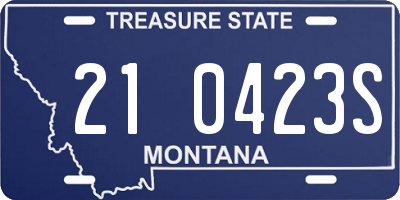 MT license plate 210423S