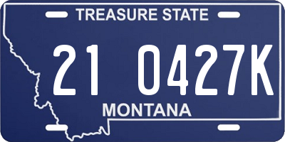 MT license plate 210427K