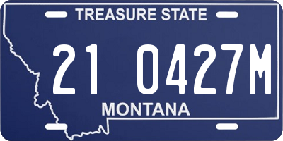 MT license plate 210427M