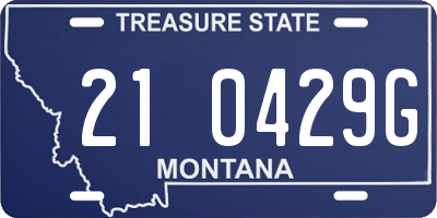 MT license plate 210429G