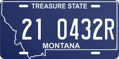 MT license plate 210432R