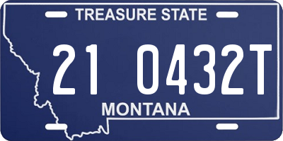 MT license plate 210432T