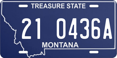 MT license plate 210436A