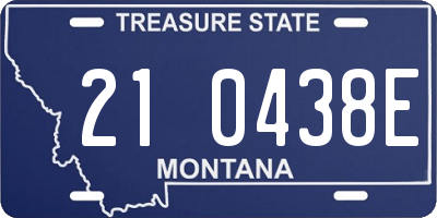 MT license plate 210438E