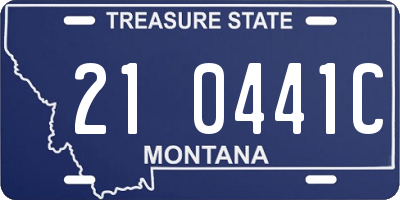 MT license plate 210441C