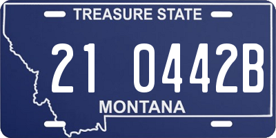 MT license plate 210442B