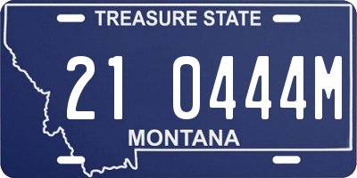 MT license plate 210444M
