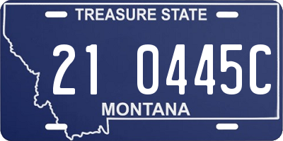MT license plate 210445C