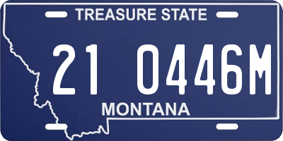 MT license plate 210446M