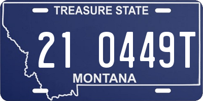 MT license plate 210449T