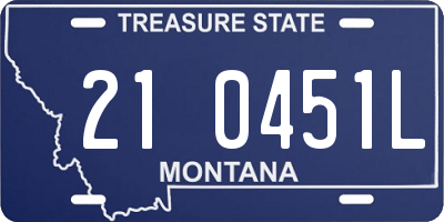 MT license plate 210451L