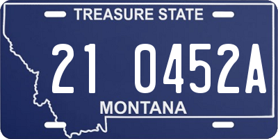 MT license plate 210452A