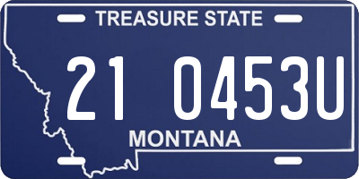 MT license plate 210453U