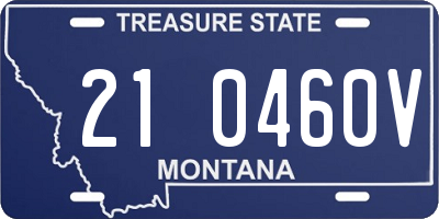 MT license plate 210460V