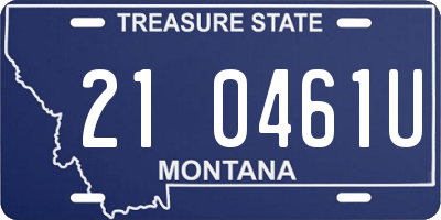 MT license plate 210461U