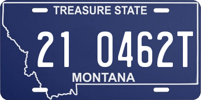 MT license plate 210462T
