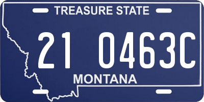 MT license plate 210463C