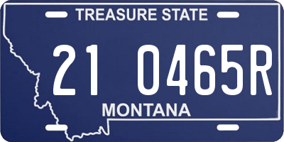 MT license plate 210465R