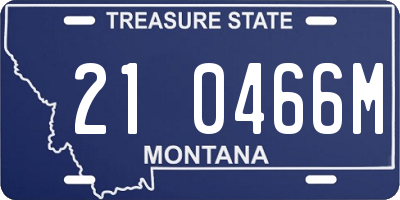 MT license plate 210466M