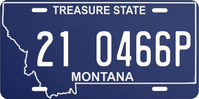 MT license plate 210466P