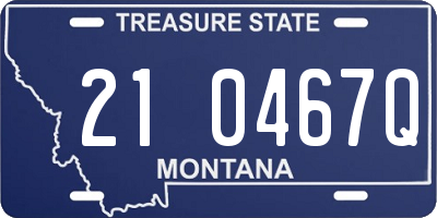 MT license plate 210467Q