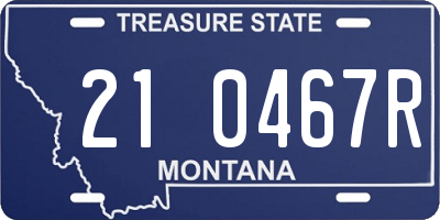 MT license plate 210467R