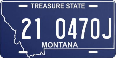 MT license plate 210470J