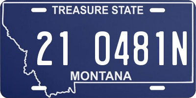 MT license plate 210481N