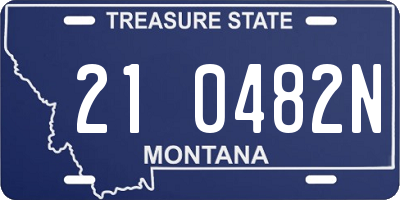 MT license plate 210482N