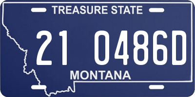 MT license plate 210486D