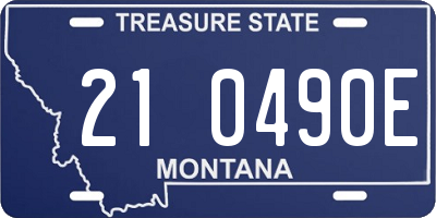 MT license plate 210490E