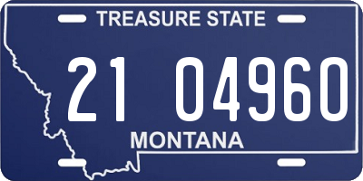 MT license plate 210496O