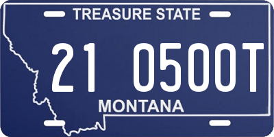 MT license plate 210500T