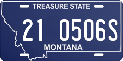 MT license plate 210506S